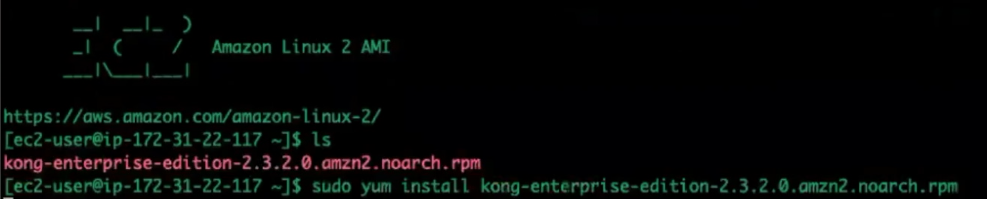 Yum Install Kong Gateway on EC2