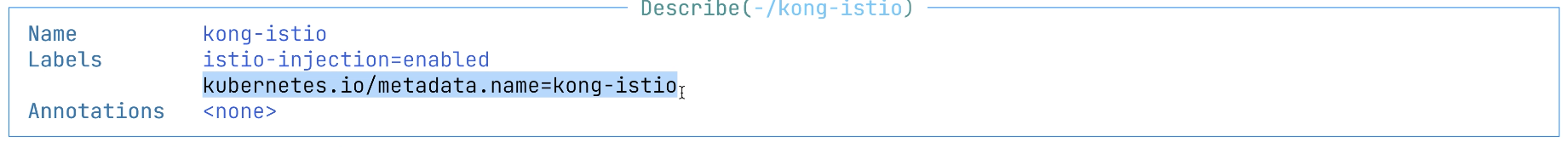 kong-istio-injection-namespace-label