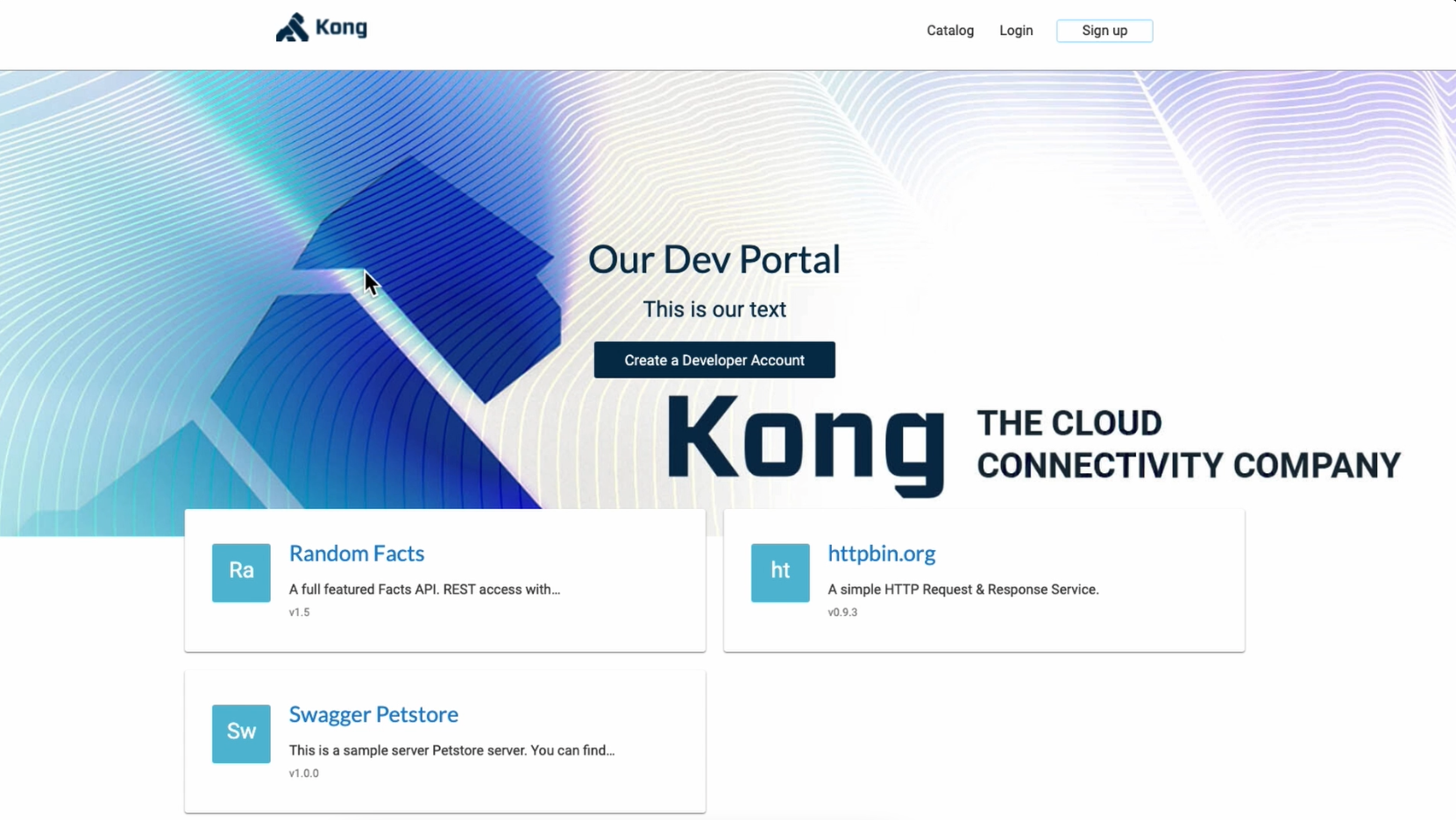 Kong Developer Portal Customized